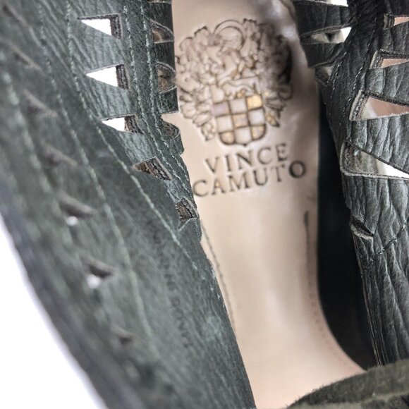 Vince Camuto Tarita Sandals Women's Size 6.5 Cutout Lace-Up Olive Green - Picture 8 of 13